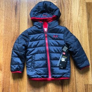 NWT reversible gray red water repellent winter coat 2T